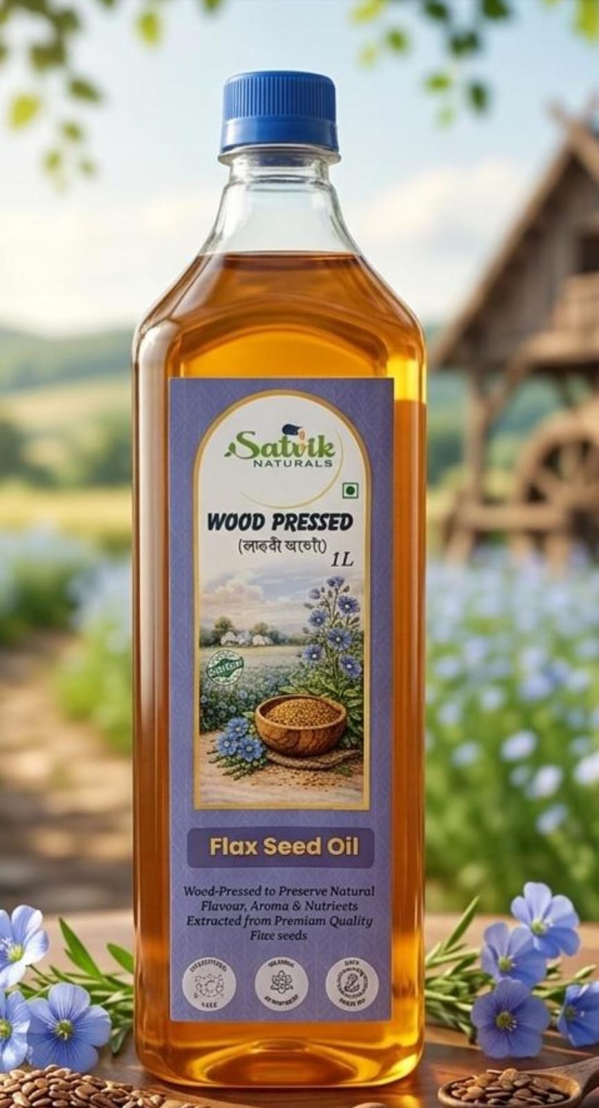 Kacchi Ghani mustard oil at Satvik Naturals